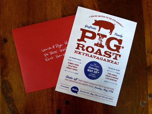 lindsay giuffrida pig roast invitations design work life