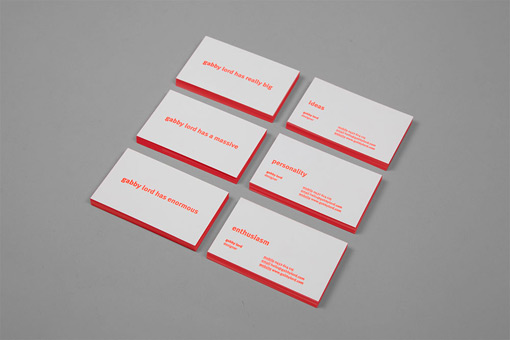 Gabby Lord Self Promotional Business Cards Design Work Life Self Promotional Business Cards Gabbylord Buscards 01 02 03 04