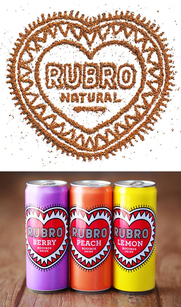 Simon Frouws / Packaging design & logo - Rubro Natural Drinks