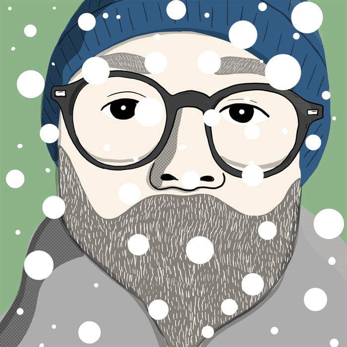 "Having even the slightest bit of facial hair in a polar vortex sucks…"